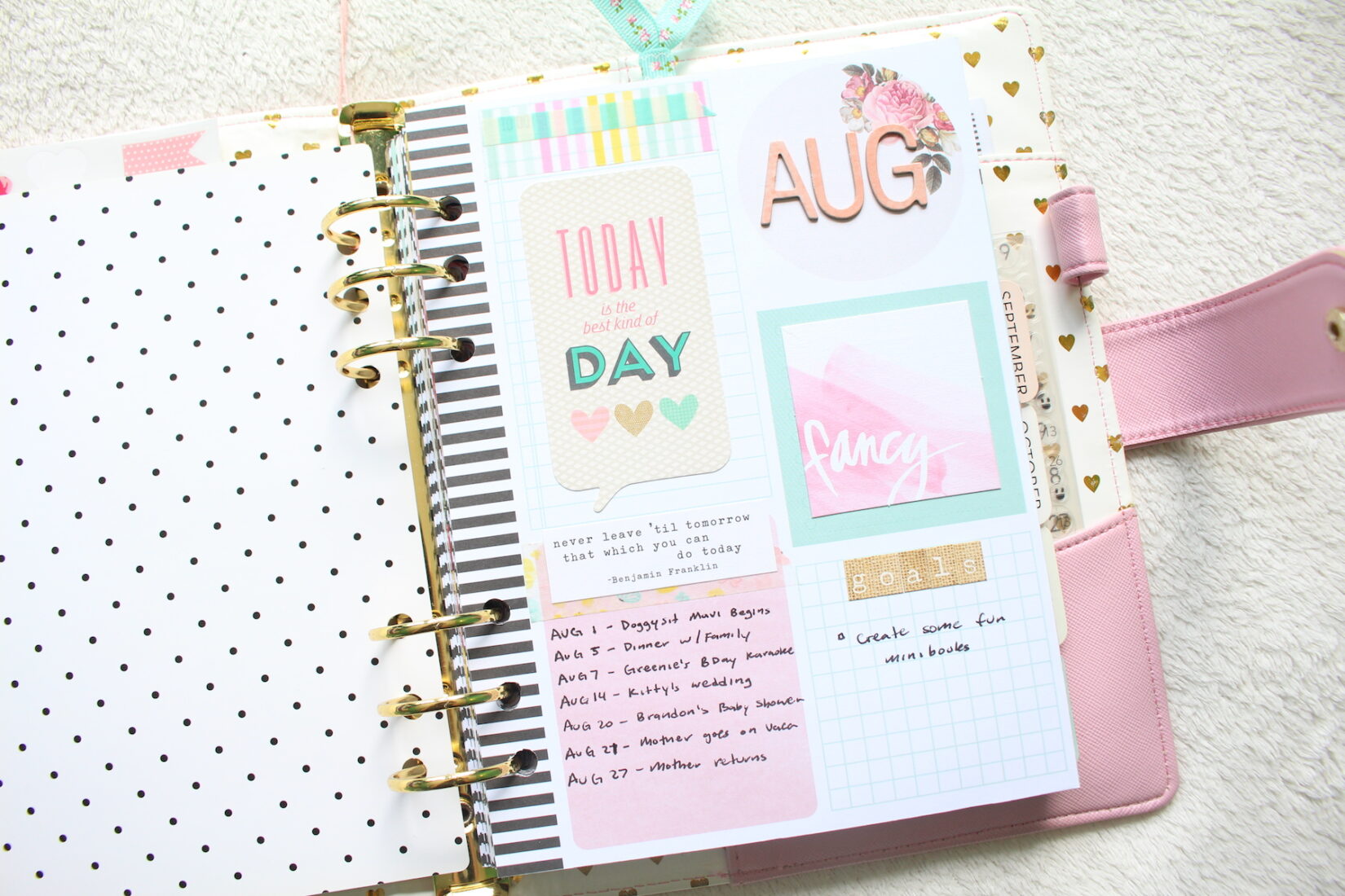 my 2016 heidi swapp memory planner: august ⋆ aerialovely