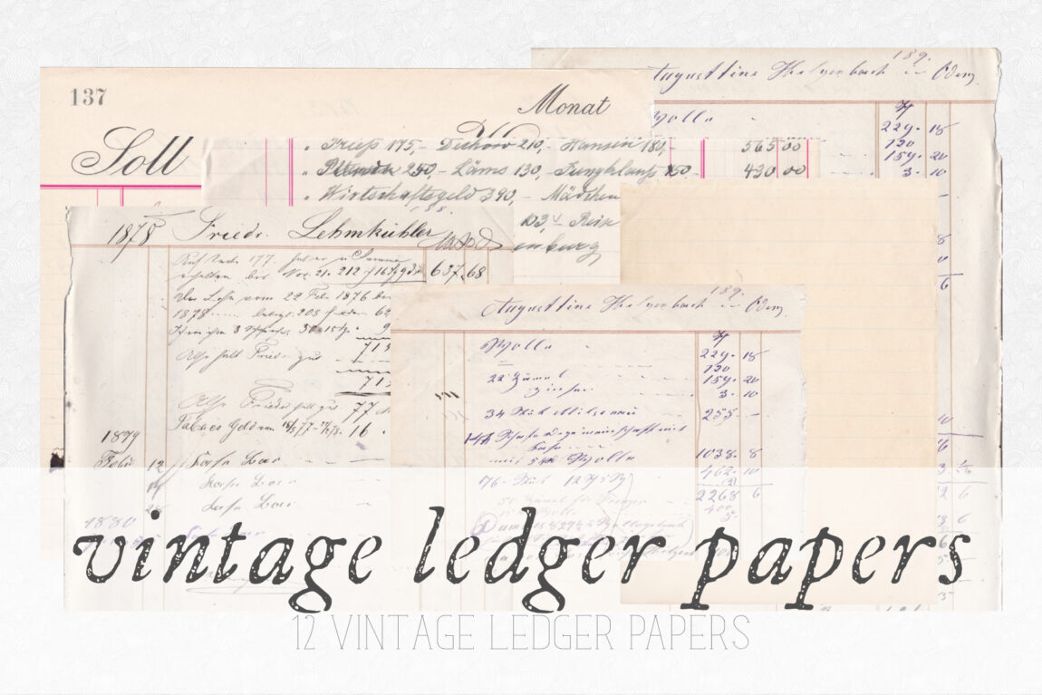 Vintage Ledger Papers ⋆ aerialovely